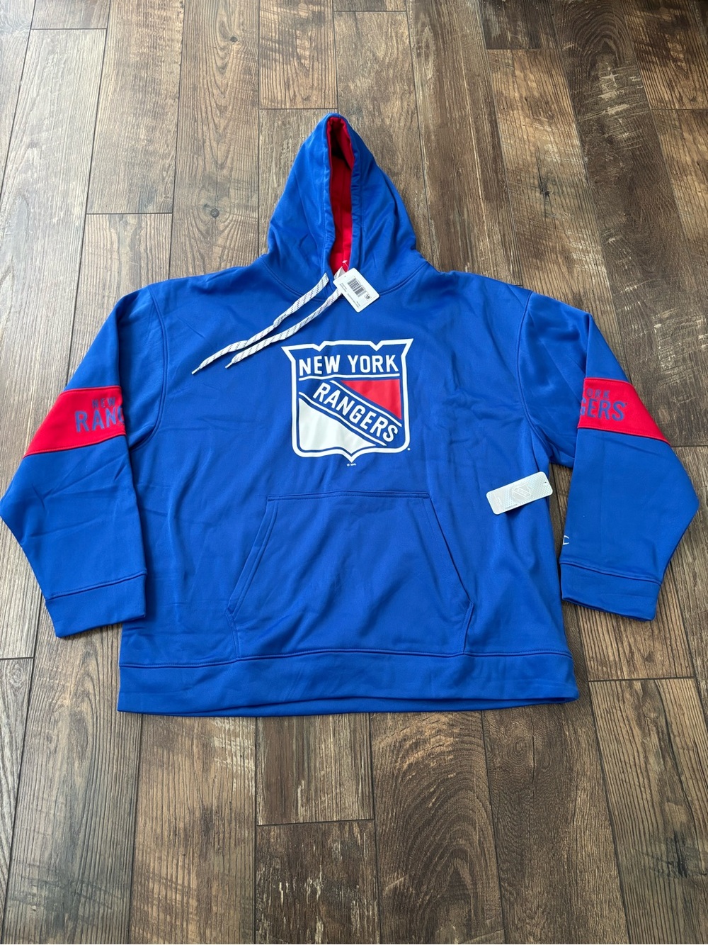 NEW Champion New York Rangers Hoodie Men’s Size 2XL, NHL Blue Red Pullover